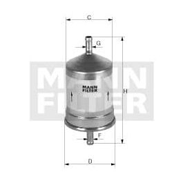 MANN MWK44 Inline Fuel Filter-Gasoline | MANN Filters R Us